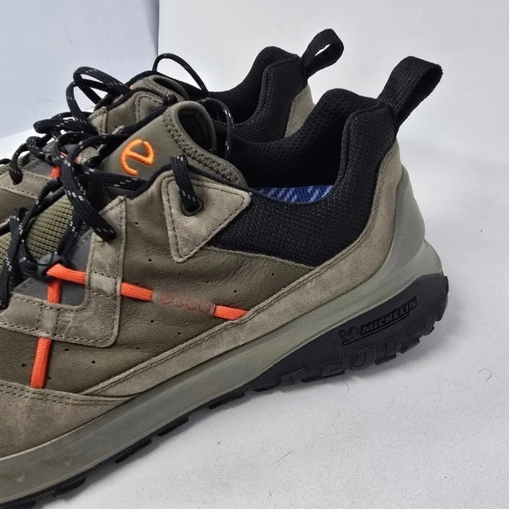 ECCO Men's Ultra Terrain Low Hiking‎ Shoe Tarmac Nubuck Size 10.5 EUC